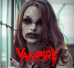 极品PS动作－吸血僵尸(含高清视频教程)：Vampire Photoshop Action